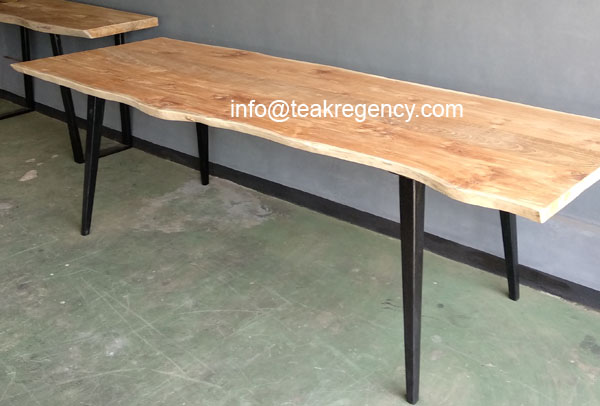 Live edge Top Teak wood for Dining table 